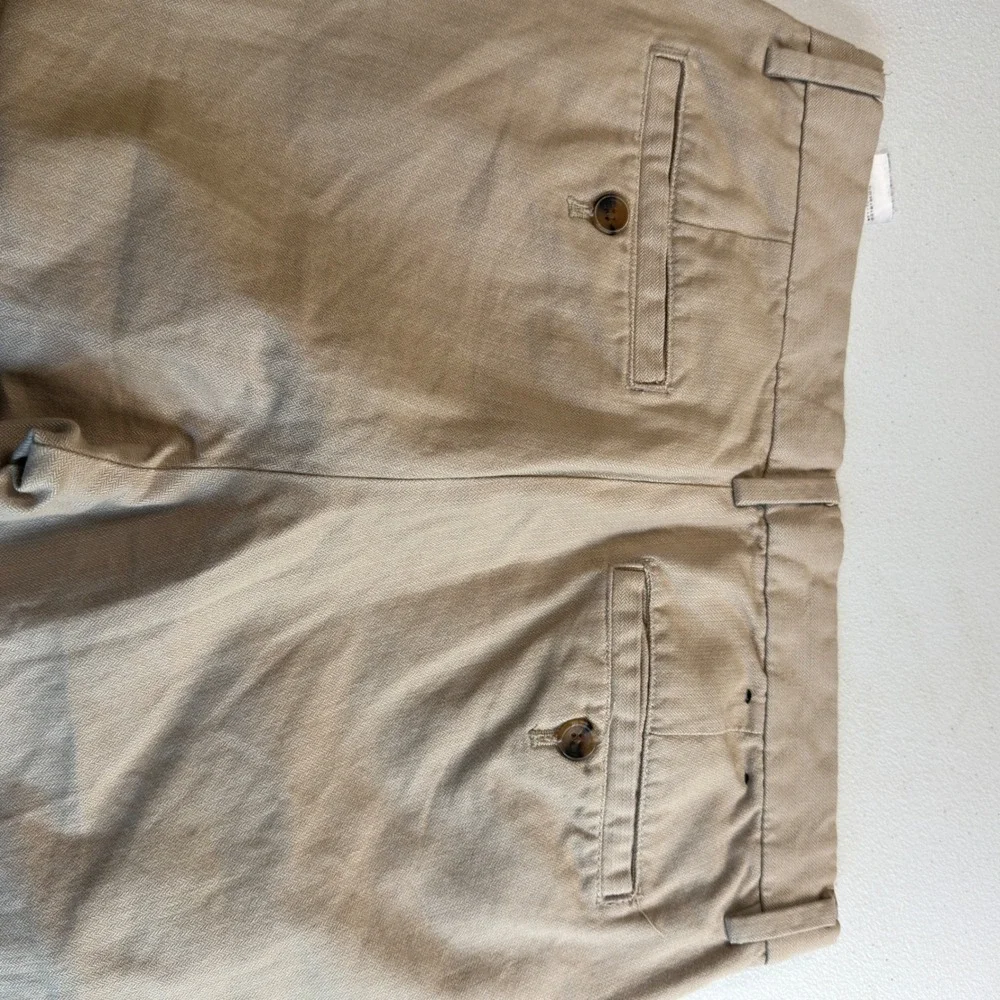 Banana Republic Aiden Slim Chino Pants Mens 30x30 Tan Khaki Herringbone Cotton